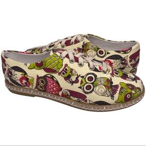 Streetfly Owl Lace Up Fashion Sneaker (6.5)